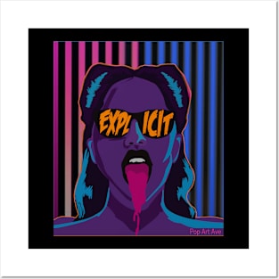 Explicit Girl Tongue Out Pop Art Ave Posters and Art